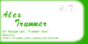 alex trummer business card